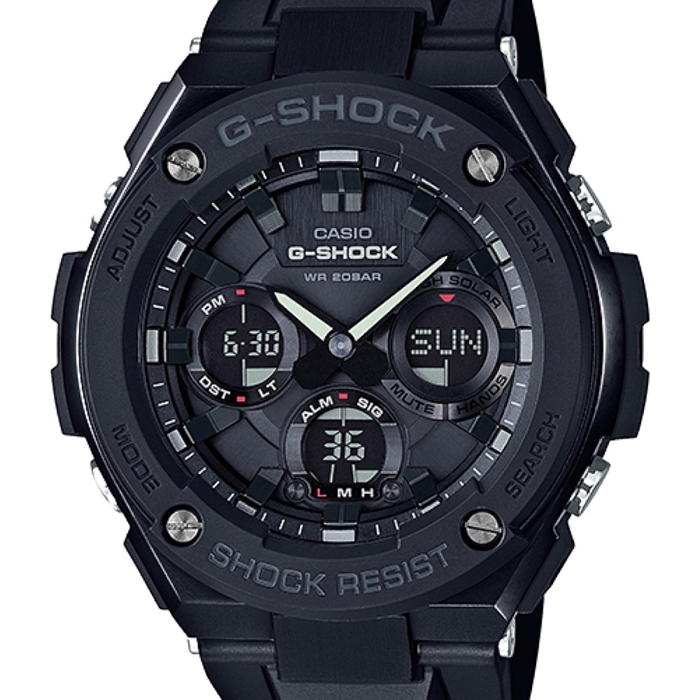 G-Shock Men's Analog-Digital Black IP Watch GSTS100G-1B